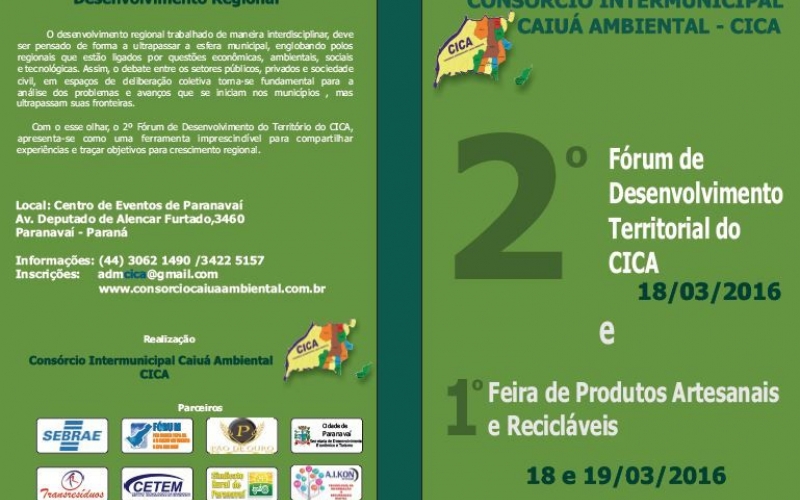 Lideranças regionais participam nesta sexta do 2º Fórum de Desenvolvimento Territorial